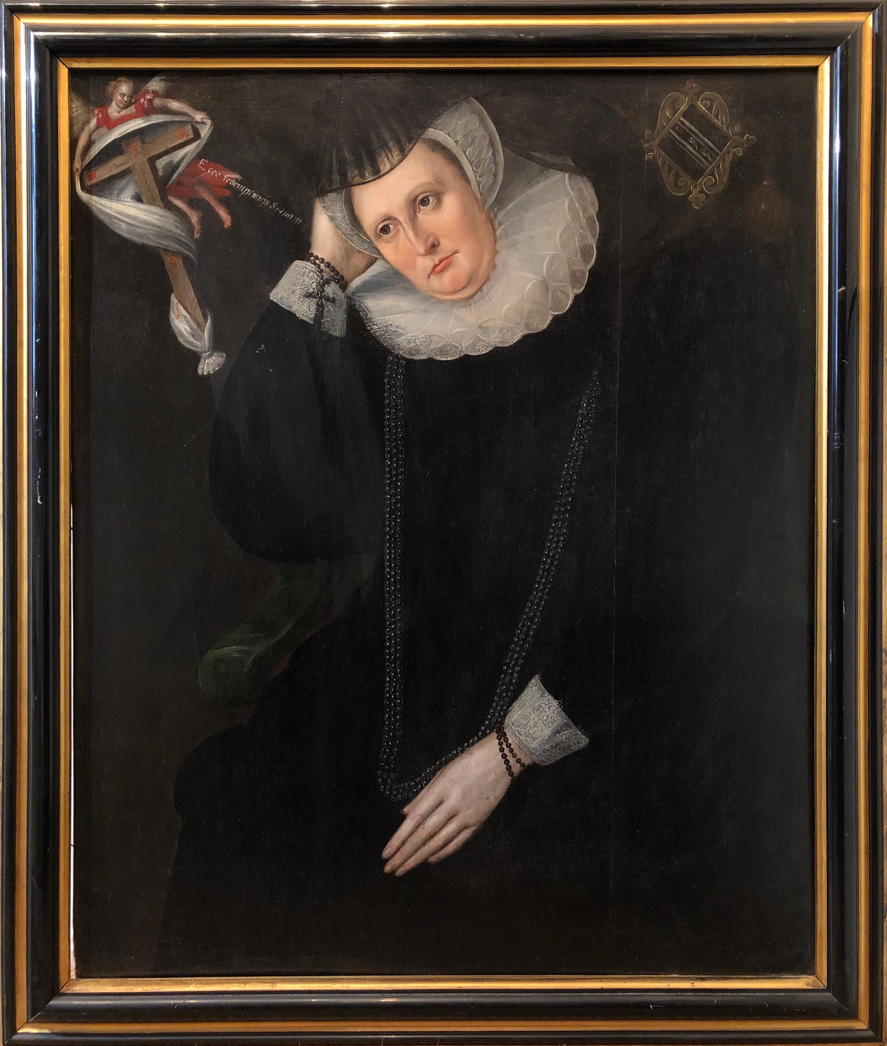 John De Critz Portrait Painting - Lady Dormore - A 16th Century Portrait of a key member of Shakespeare's England
