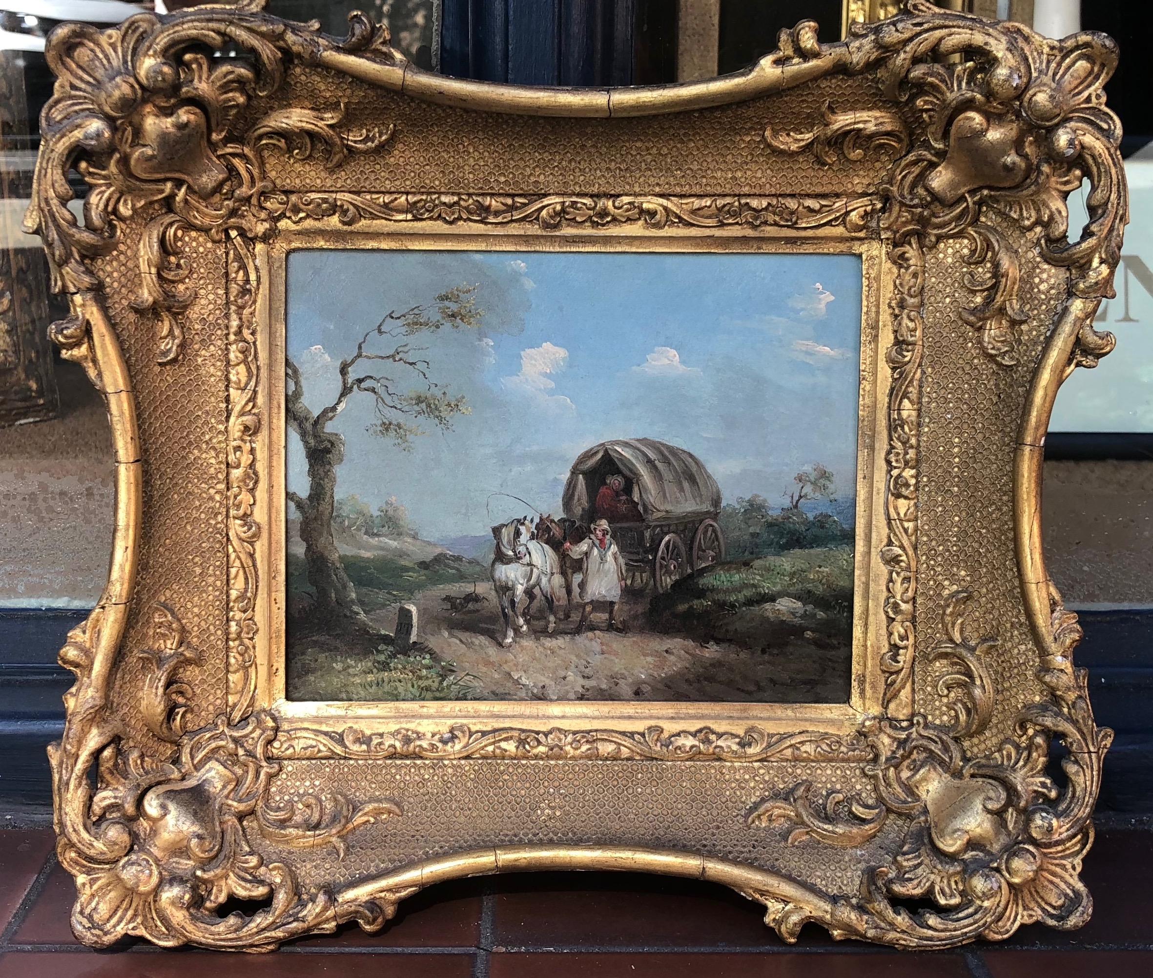 John Taylor of Bath Landscape Painting - Tranquil Pair of 18th Century English Country Scenes