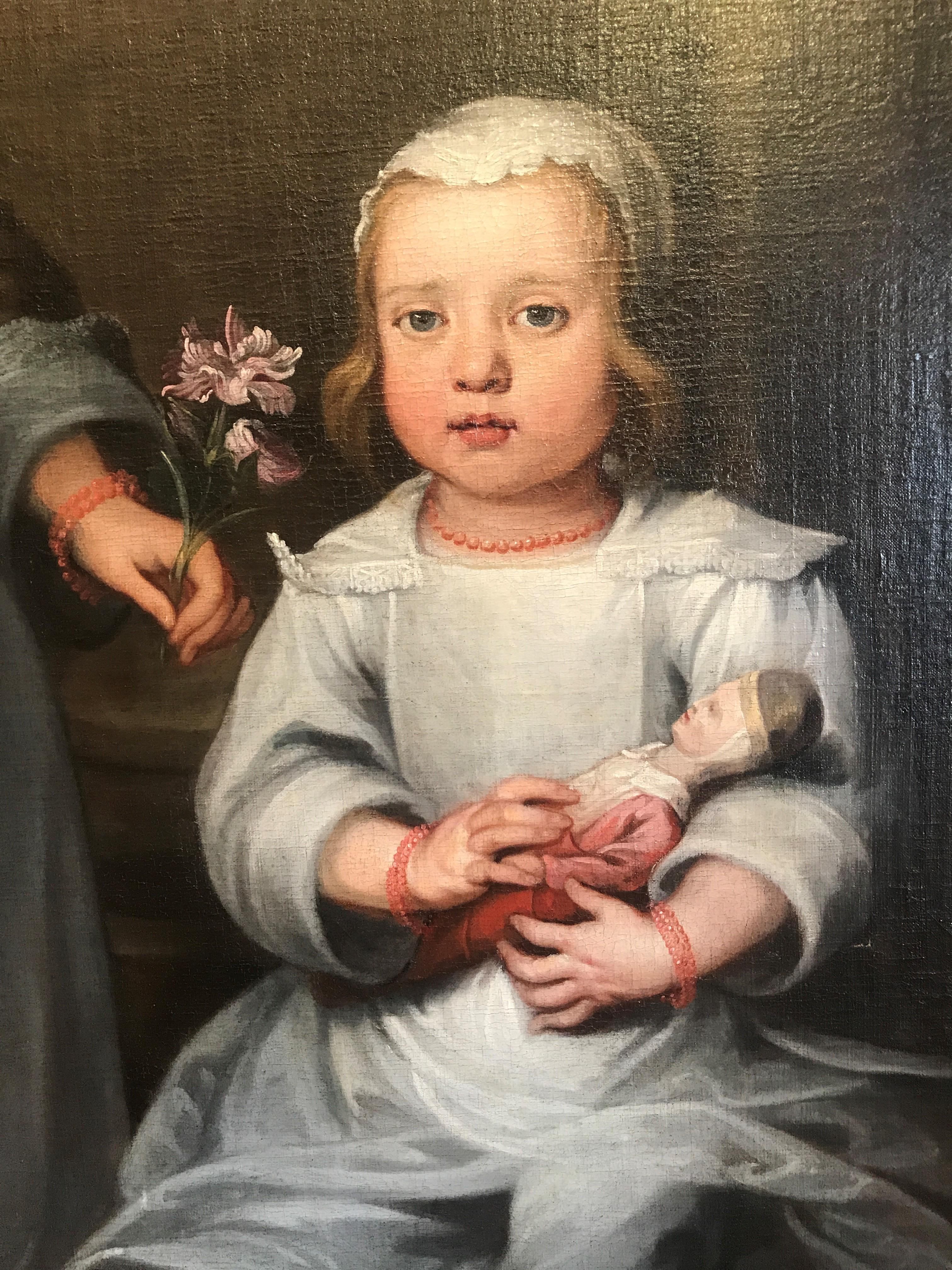 Portrait of Two Children - Painting by Nicolaes Van Helt