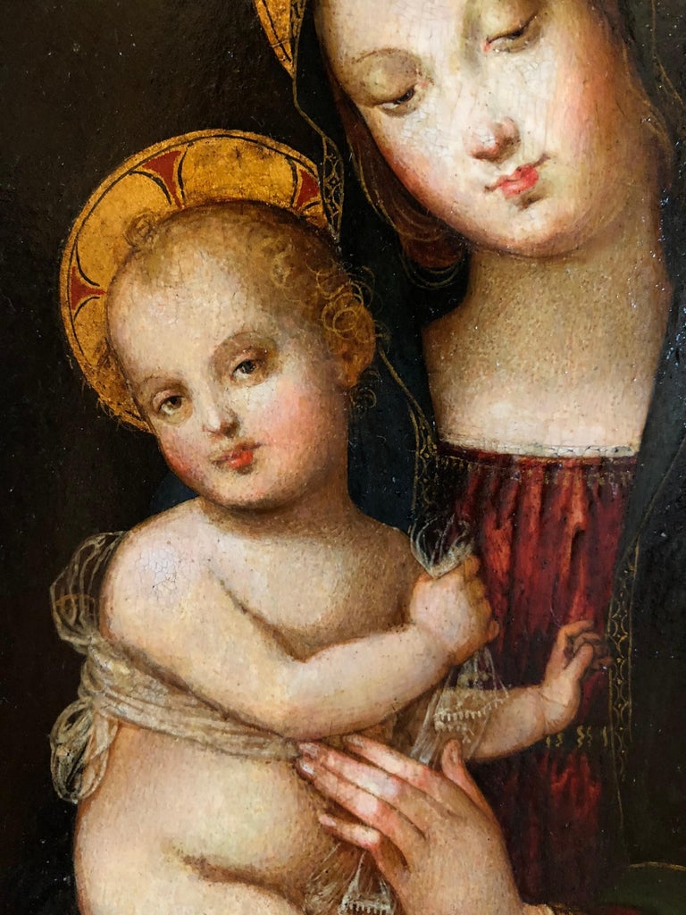 Lo Spagna - Madonna and Child For Sale at 1stDibs