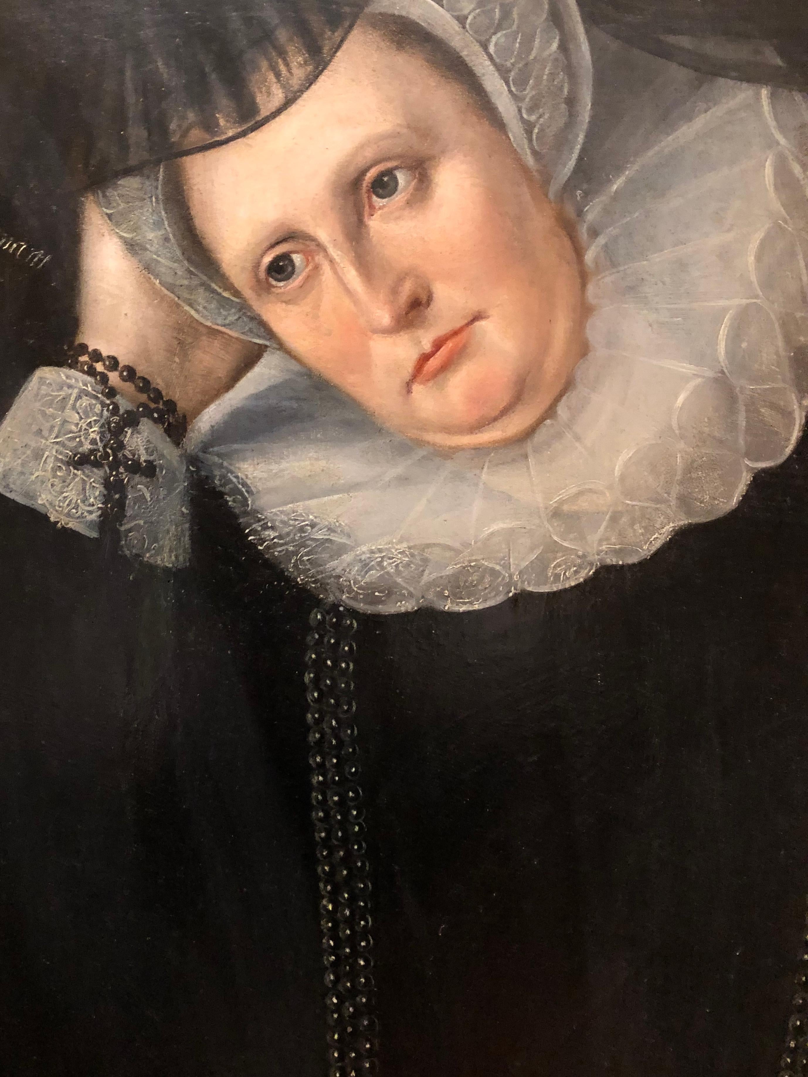Lady Dormore - A 16th Century Portrait of a key member of Shakespeare's England - Old Masters Painting by John De Critz