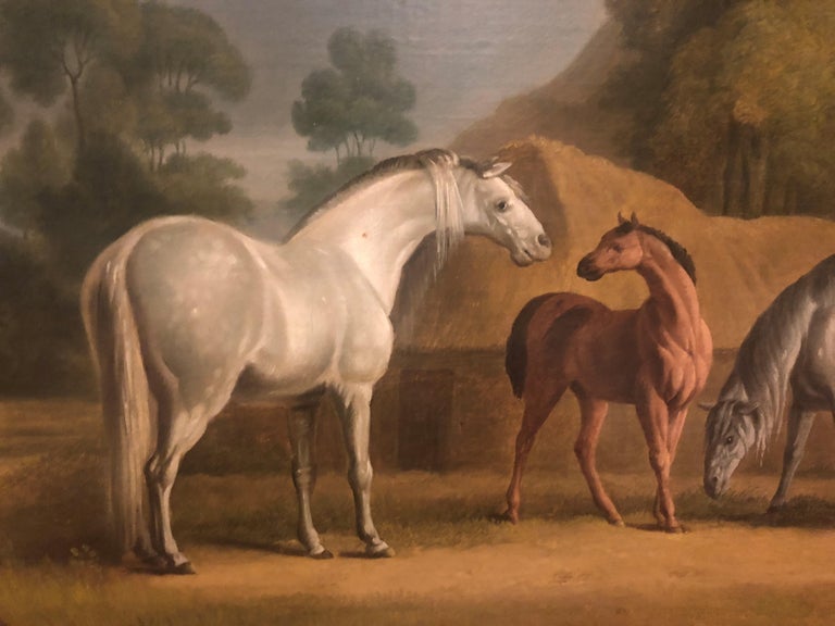 Daniel CLOWES (1774-1829) after George Stubbs 

Mares and Foals in a Landscape

oil on canvas

29 x 33 inches, inc.frame


Daniel Clowes lived and worked in Chester all his life and although not much is known about his artistic training, he was