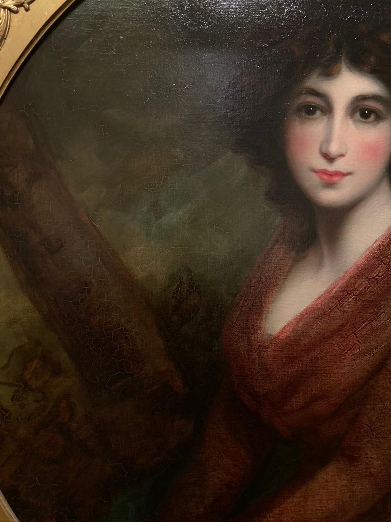 Peinture à l'huile du 19e siècle Portrait d'une muse en vente 4