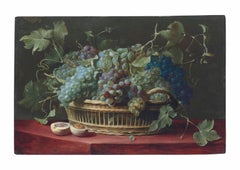 Nature morte flamande du 17ème siècle - Corbeille à raisins par Studio of Frans Snyders