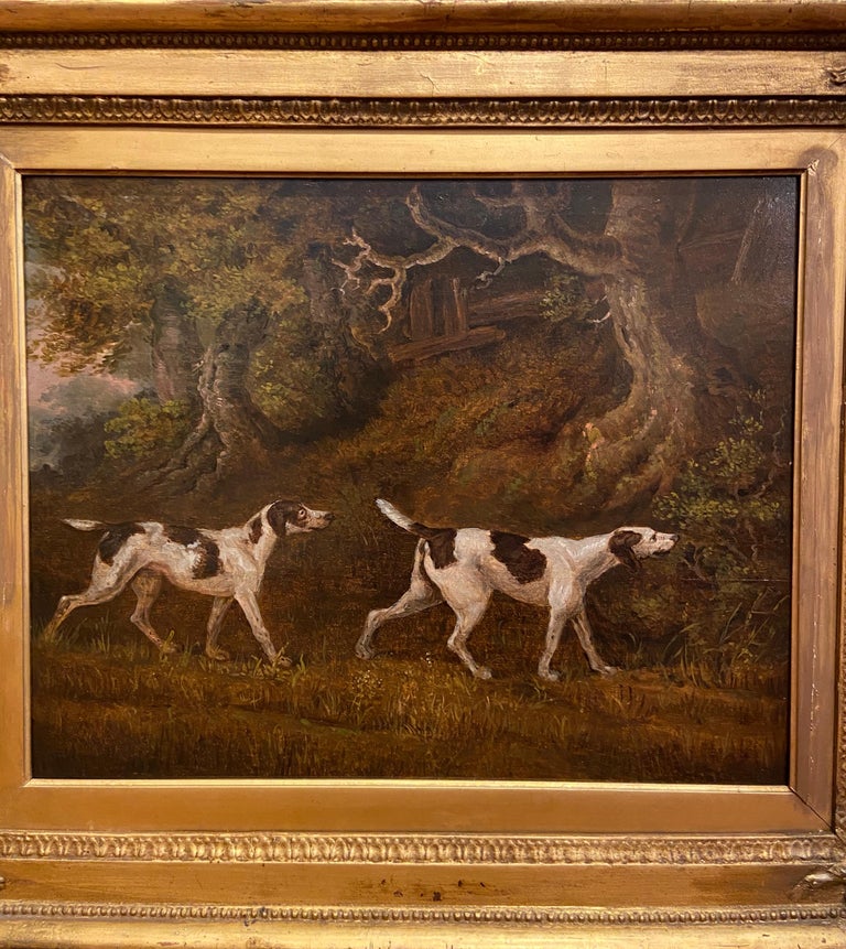 Ramsay Richard Reinagle, RA (British, 1775 – 1862)
Spaniel and Pointers, a Pair
Circa 1790
Oil on Panel
19 3/4 X 23 1/4 inches, Framed

Provenance: Captain Gilbey and by decent 

Son of the painter Philipp Reinagle (1749 – 1833), Ramsay Richard was
