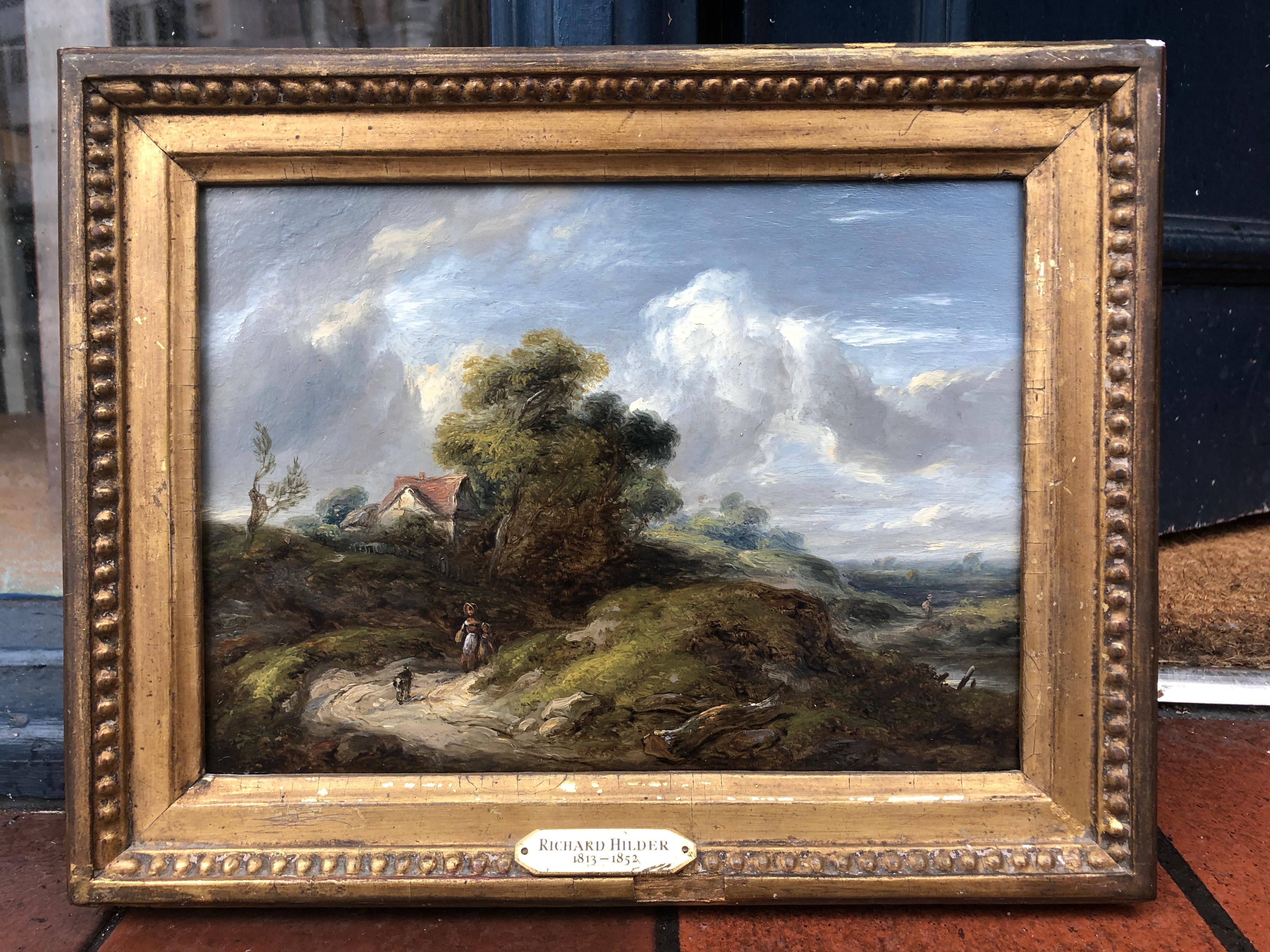 Richard Hilder (1813-1852)
Coppia di paesaggi
Olio su pannello
9 1/4 X 11 3/4 pollici, incorniciato 

Provenienza: Importante collezione privata 

Richard H. Hilder era un pittore di paesaggi e incisore occasionale nato a Londra.
An He espose alla
