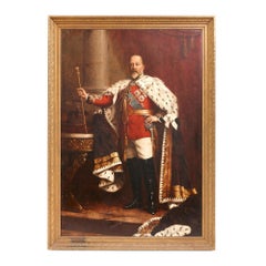 Large portrait painting of Edward VII after Fildes 