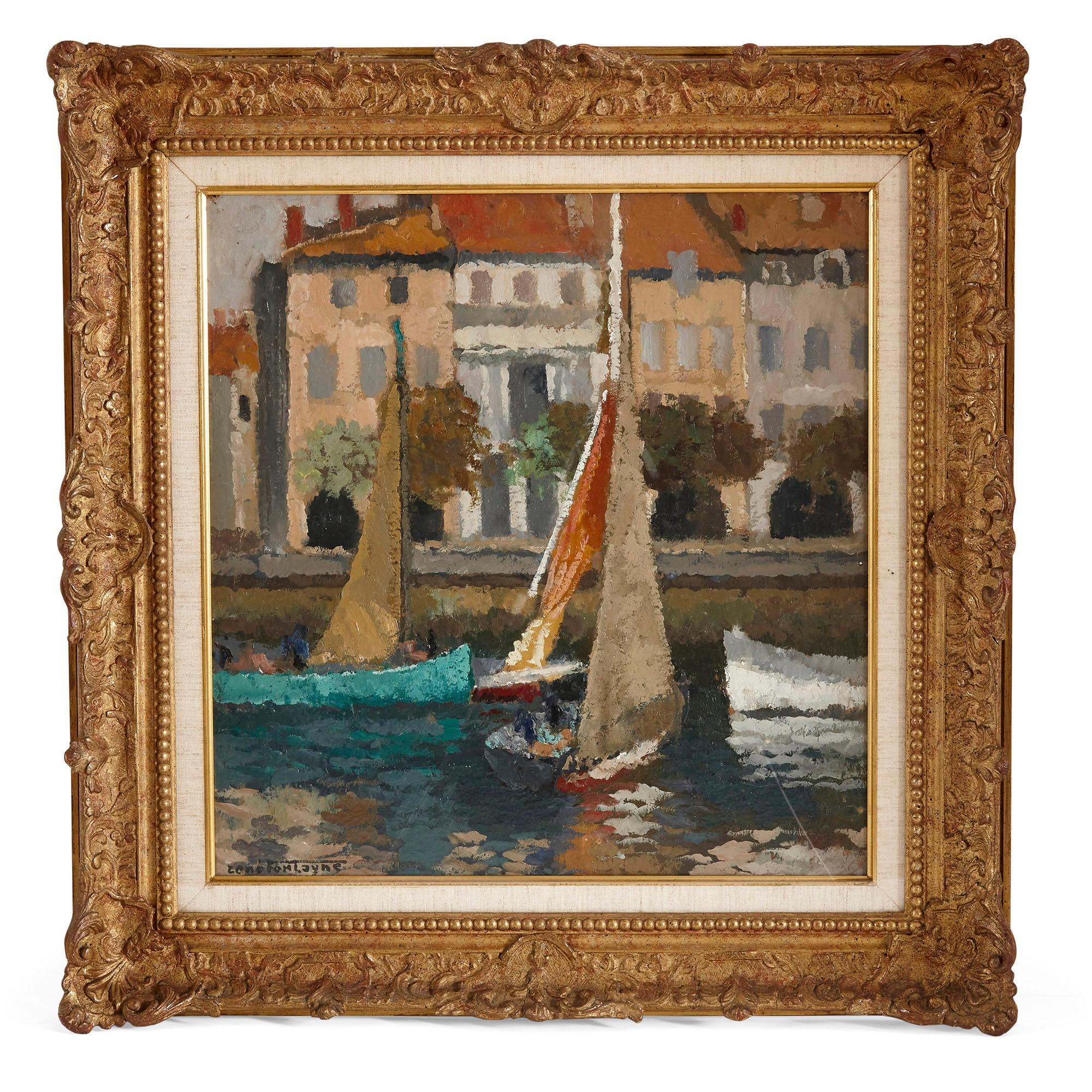 Paintings Of Marina - 11 For Sale on 1stDibs | marina painting