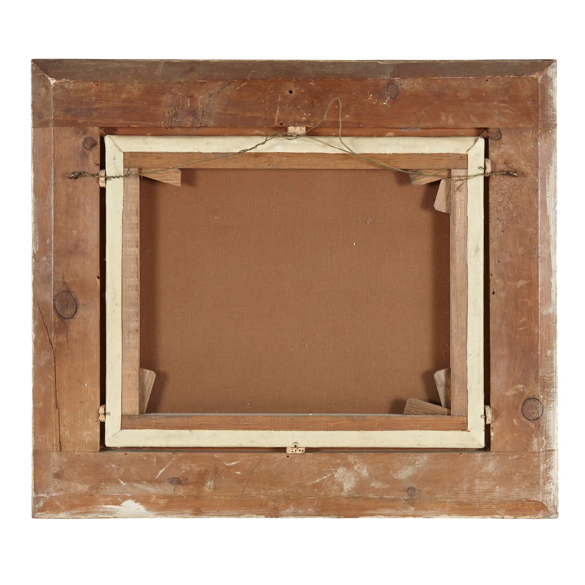 Oscar Torna Snowscape oil painting of winter scene by Oscar Torna at