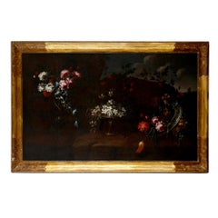 Pair of Antique 17th Century Floral Still Life Paintings, attr. Vincenzino
