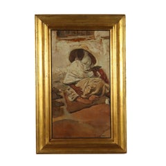 The Scribe by Romualdo Locatelli Oil on Cardboard 20th Century