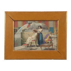Antique Watercolor by Francesco Coleman 19th Century