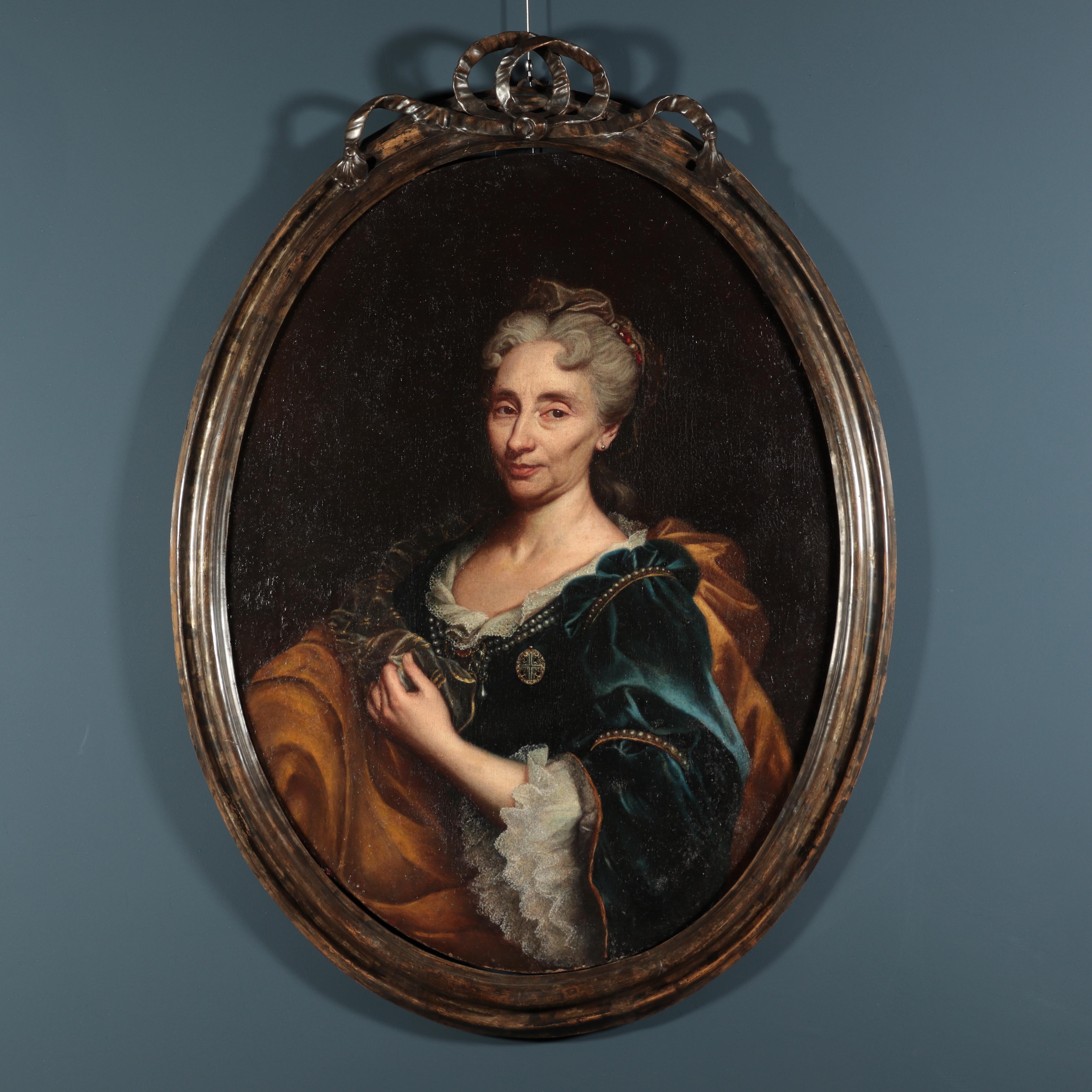 Portrait of a Noblewoman by Il Mulinaretto 18th Century - Painting by Giovanni Maria Delle Piane