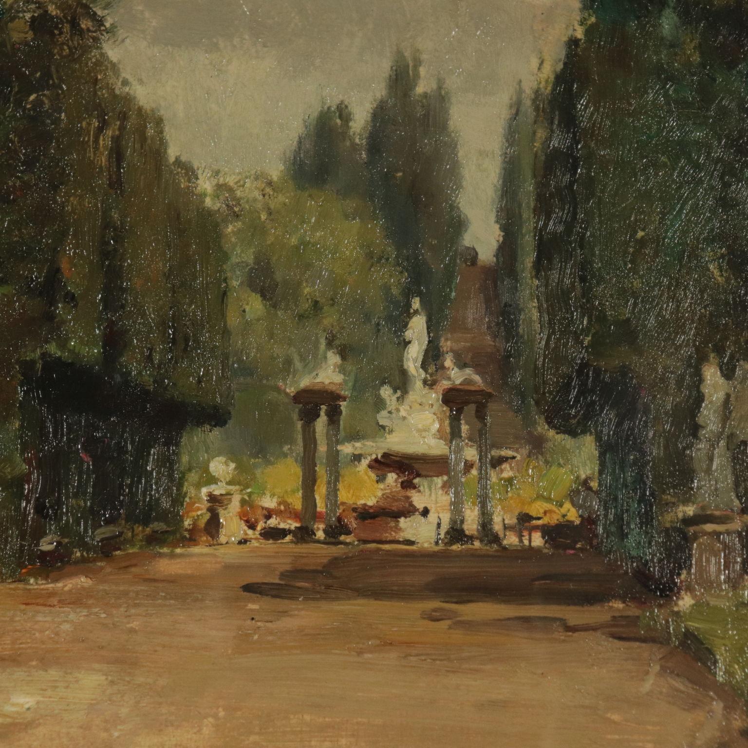 Glimpse by Giannino Grossi Boboli Garden Painting 1933 1