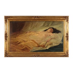 Rodolfo Morgari, Oil on Canvas, 19th Century. Female Nude