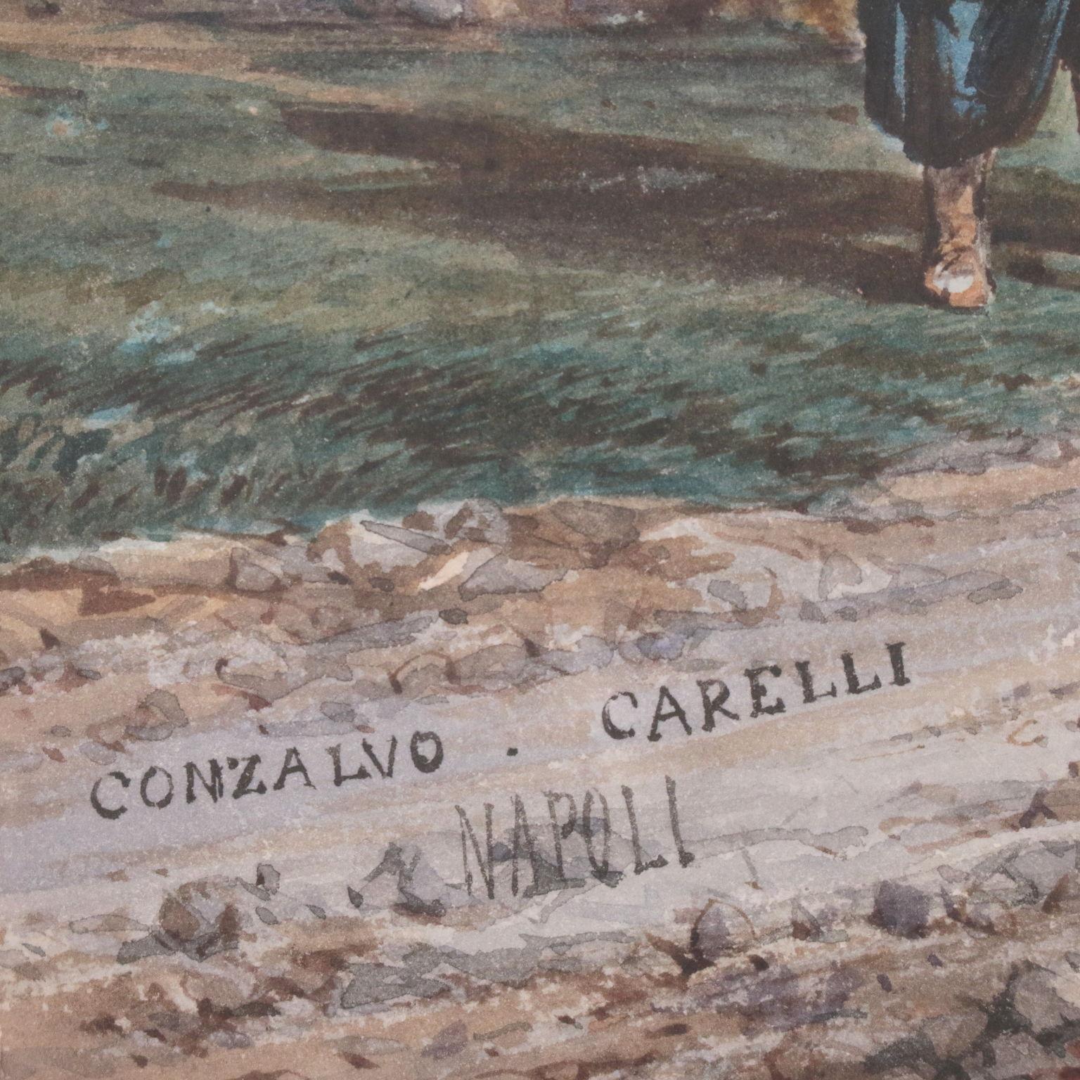 Consalvo Carelli, Watercolor on Paper, 19th Century 5