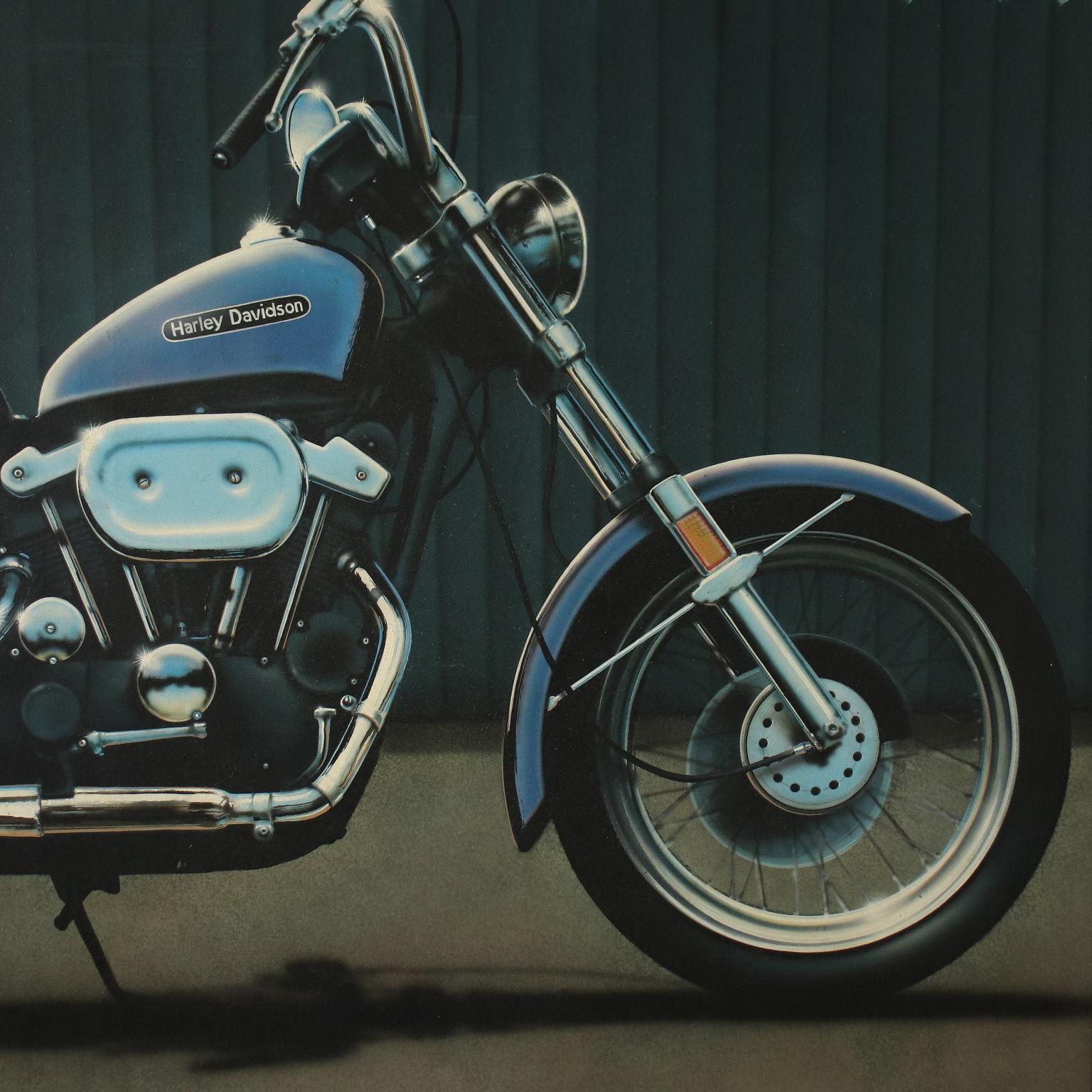 Luigi Rocca Zeitgenössisches Acryl auf Leinwand 20. Jahrhundert, Harley-Davidson 1988 3