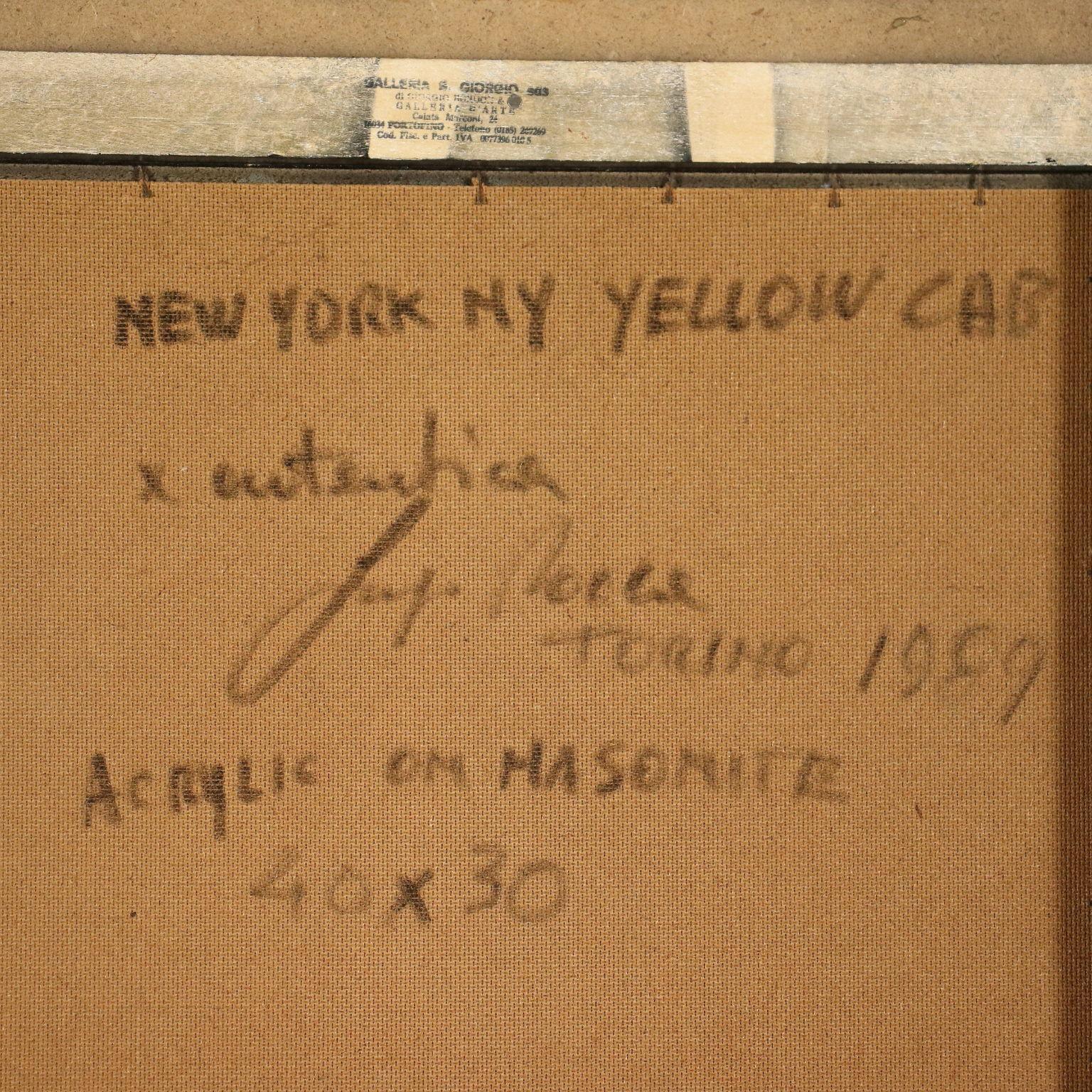 Luigi Rocca  Acrylic On Masonite 20th Century, New York NY Yellow Cab, 1989 9