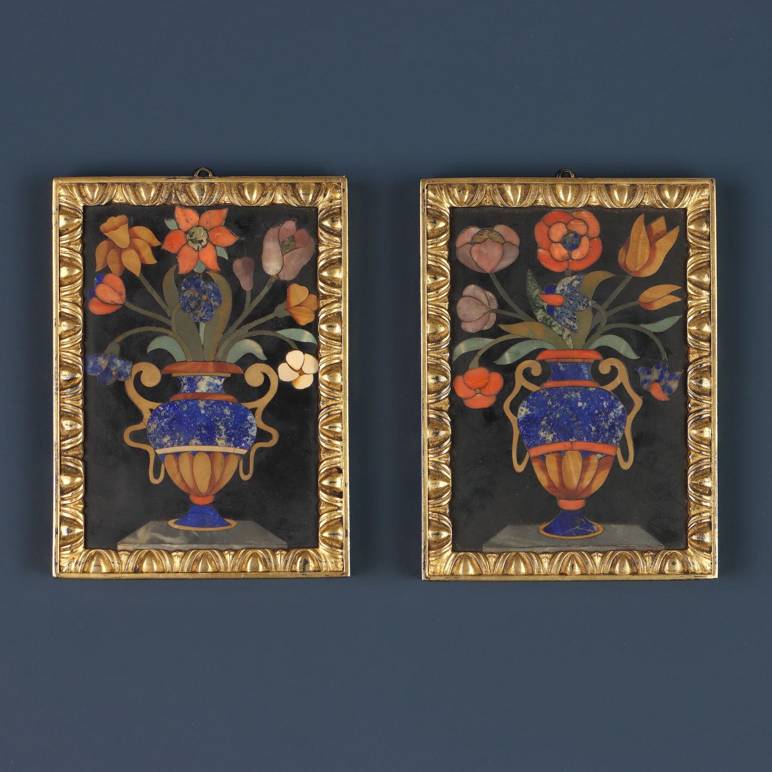 Pair of Florentine commesso tiles Florence, first half 17th century - Art by Unknown