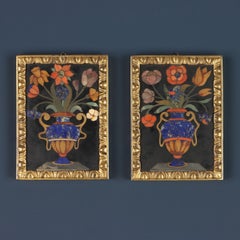 Pair of Florentine commesso tiles Florence, first half 17th century