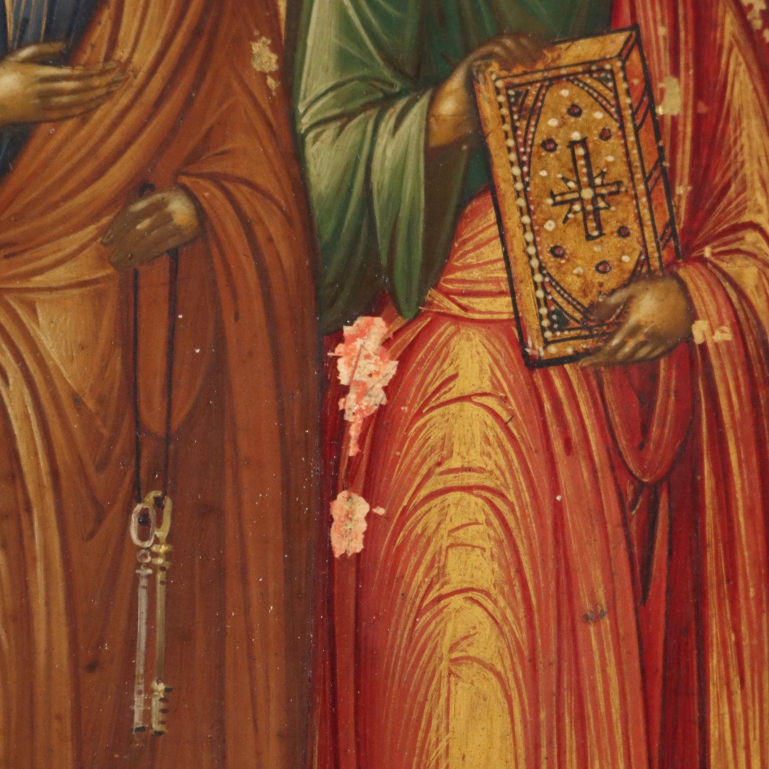 Orthodox Icon with Riza Tempera on Wood Greece XVIII-XIX Century 7