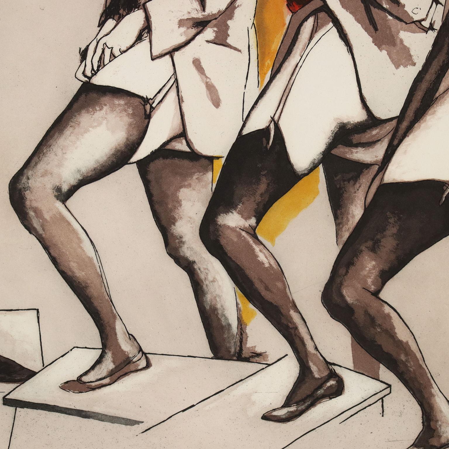 R. Guttuso Etching on Paper Italy 1986, Four women 2