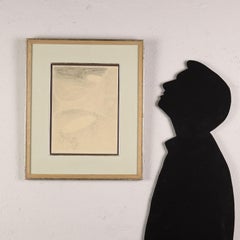 Dibujo contemporáneo Fausto Melotti 1980 Boceto Lápiz sobre papel