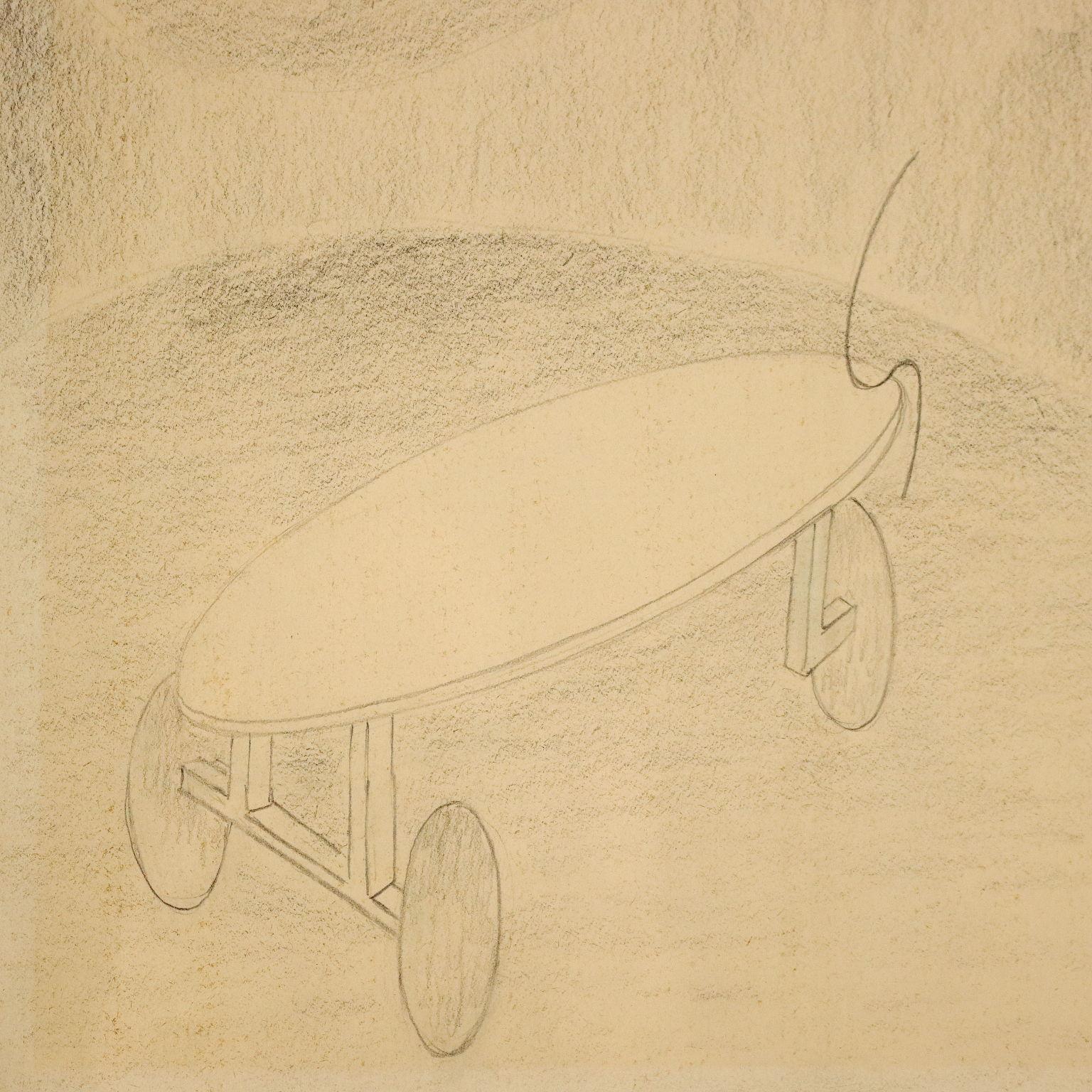 Disegno contemporaneo Fausto Melotti 1980 Schizzo Matita su carta 2