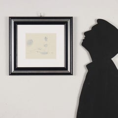 Ballpoint pen drawing by Mario Tozzi Figure at Rest 1969