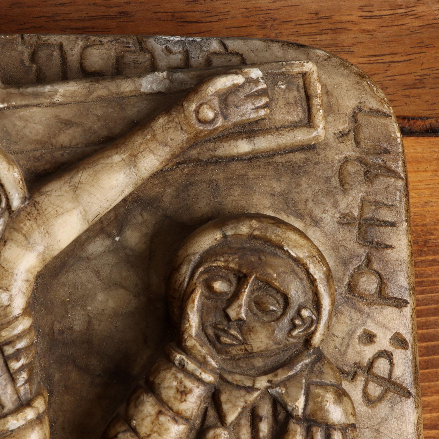 Christian Orthodox Alabaster Icon (Ethiopia) First half of 20th century For Sale 3