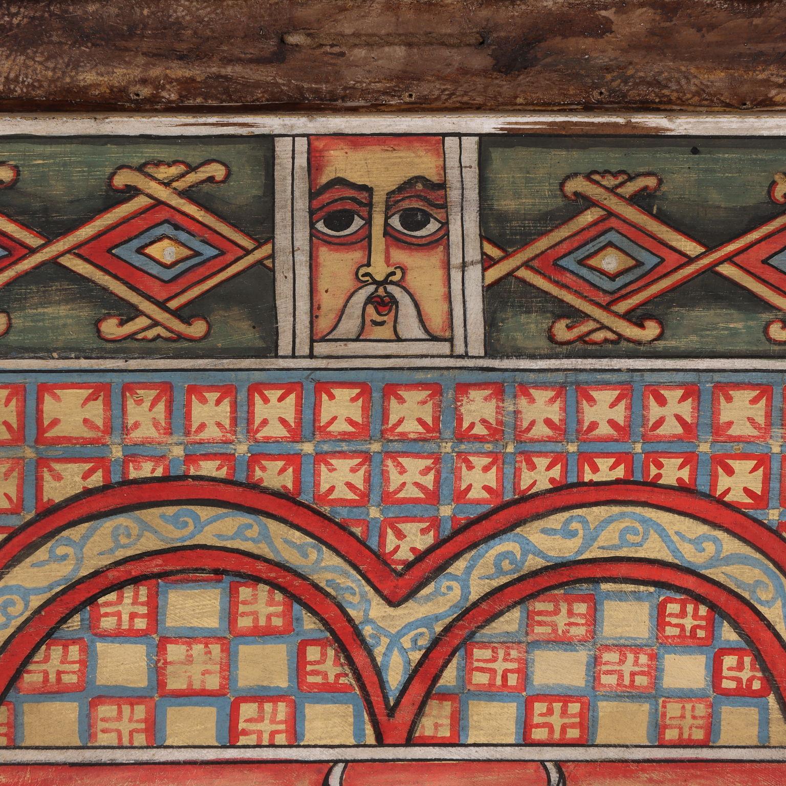 Christian Orthodox icon on panel (Ethiopia) First Half of 20th Century For Sale 4