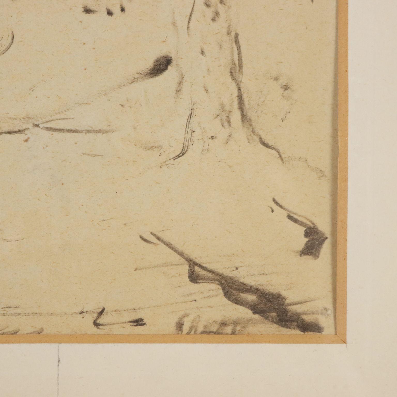 Cheval dans le paysage des années 1950 en vente 1