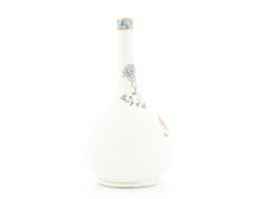 Japanese Vase with Chrysanthemum, Satsuma Ceramics by Yabu Meizan, Crackle Glaze