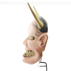 Hannya Noh Mask, Demon, Japanese Theatre, 20th Century, Woodcraft, Handmade