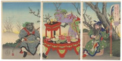 Kuniteru III Utagawa, Peach Garden, Three Kingdoms, Japanese Woodblock Print