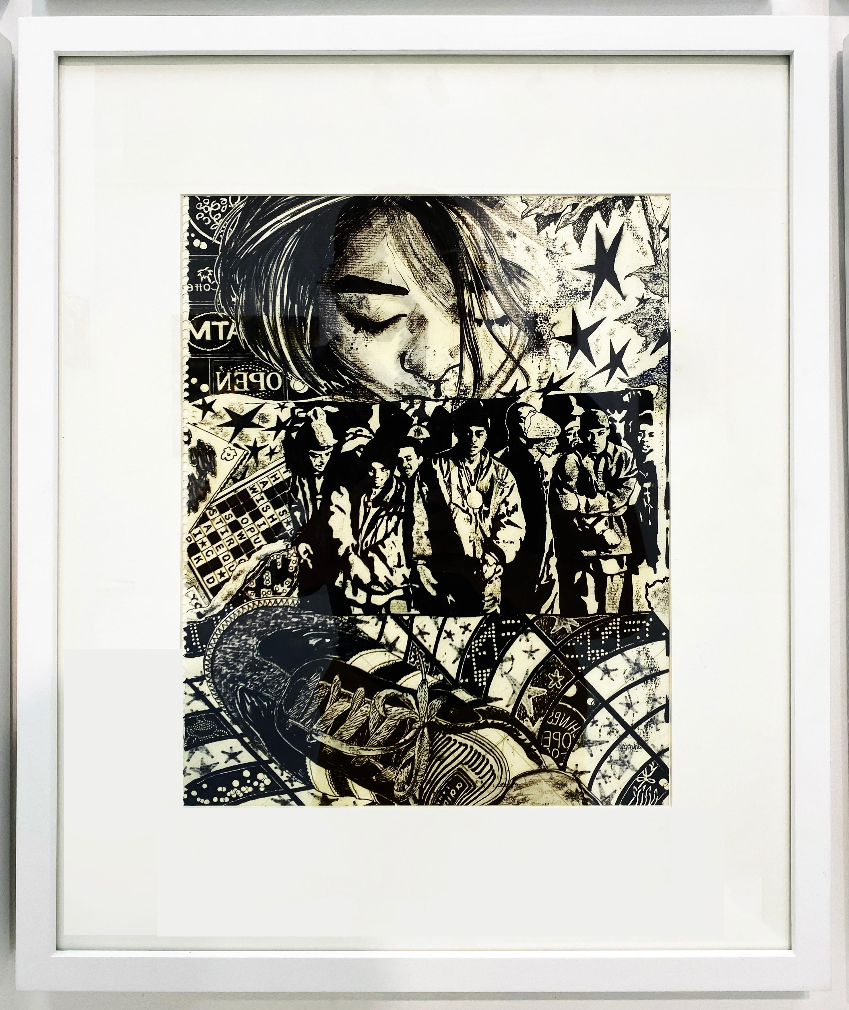 Shuto Okayasu Abstract Drawing - Strange Night "Think Twice"