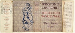 Drawing of Two Figures Embracing on a Winston Churchill Book Cover
