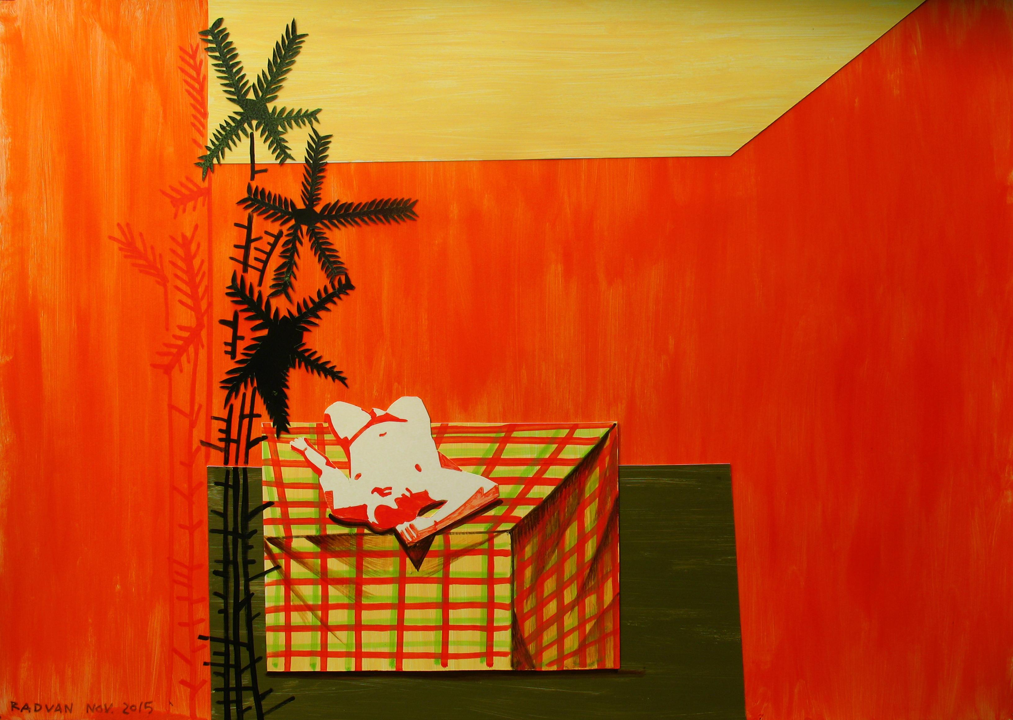 Pomeriggio - Contemporaneo, Arancione, Giallo, Maschio, Sole, Figurativo, Estate, Bagno di sole
