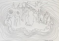 Island for Umberto 02 - Contemporary, Drawing, Nature, Summer, Butterfly, Island