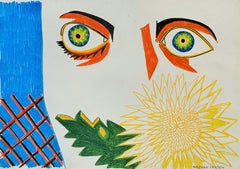 Isla para Umberto 10 - Siglo XXI, Dibujo, Sol, Mar, Amarillo, Naranja, Azul