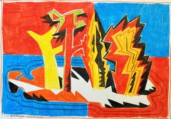Isla para Umberto 11 - Siglo XXI, Dibujo, Isla, Verano, Mar, Naranja, Azul