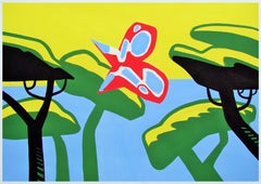Meridional VI - Contemporaneo, Disegno, Giallo, Blu, Rosso, Verde, Farfalla