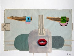 Used The Accounting Women - Contemporary, Collage, Figurative, Red Lips, Funny