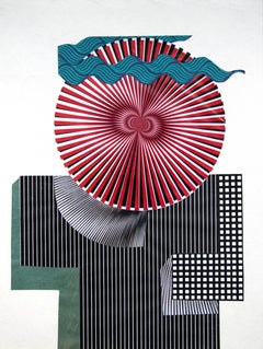 The One Who Sold His Mind - 21. Jahrhundert, Rot, Schwarz, Grün, Collage