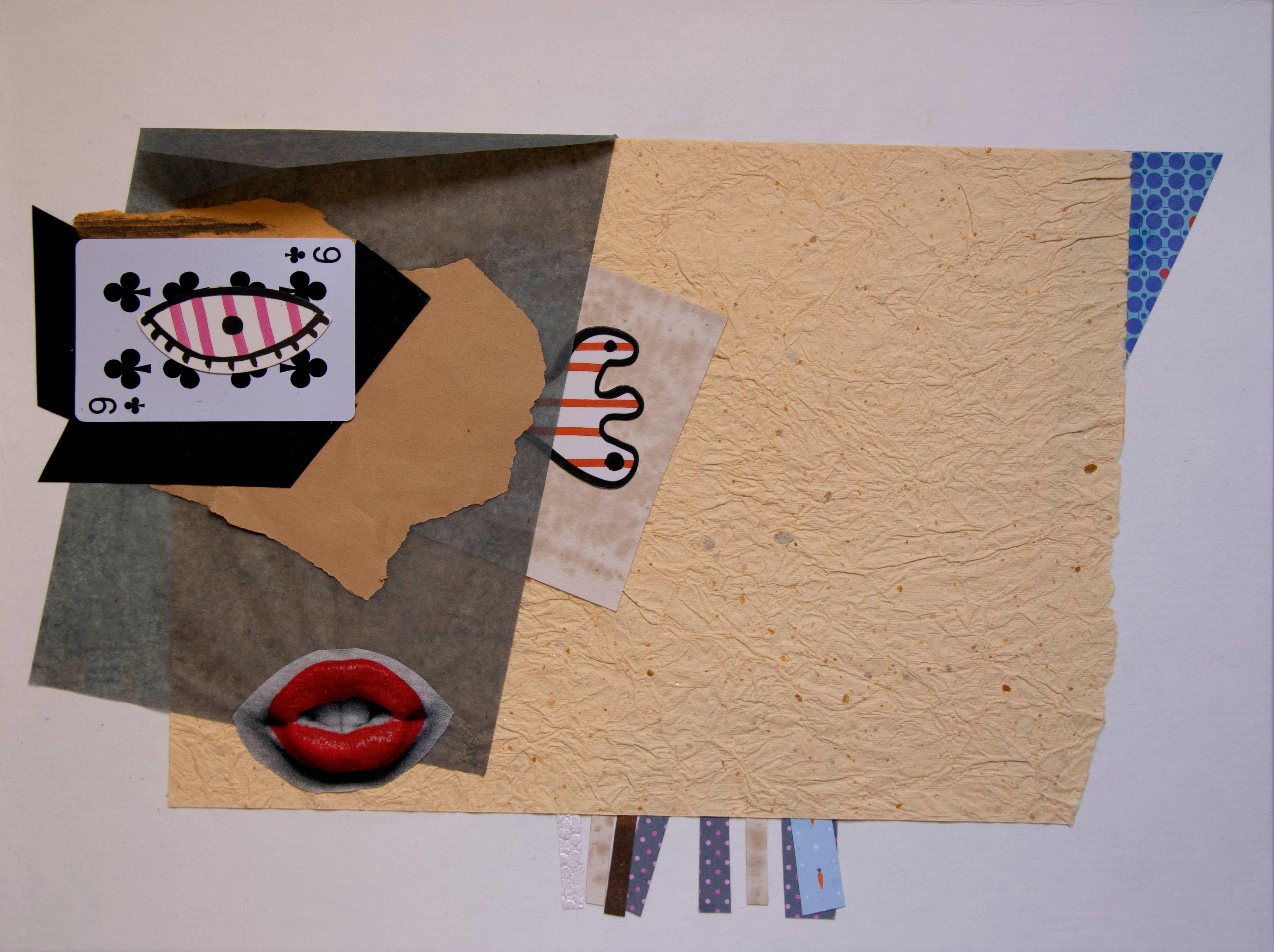 The Card Player - Contemporary Art, Collage, 21st Century