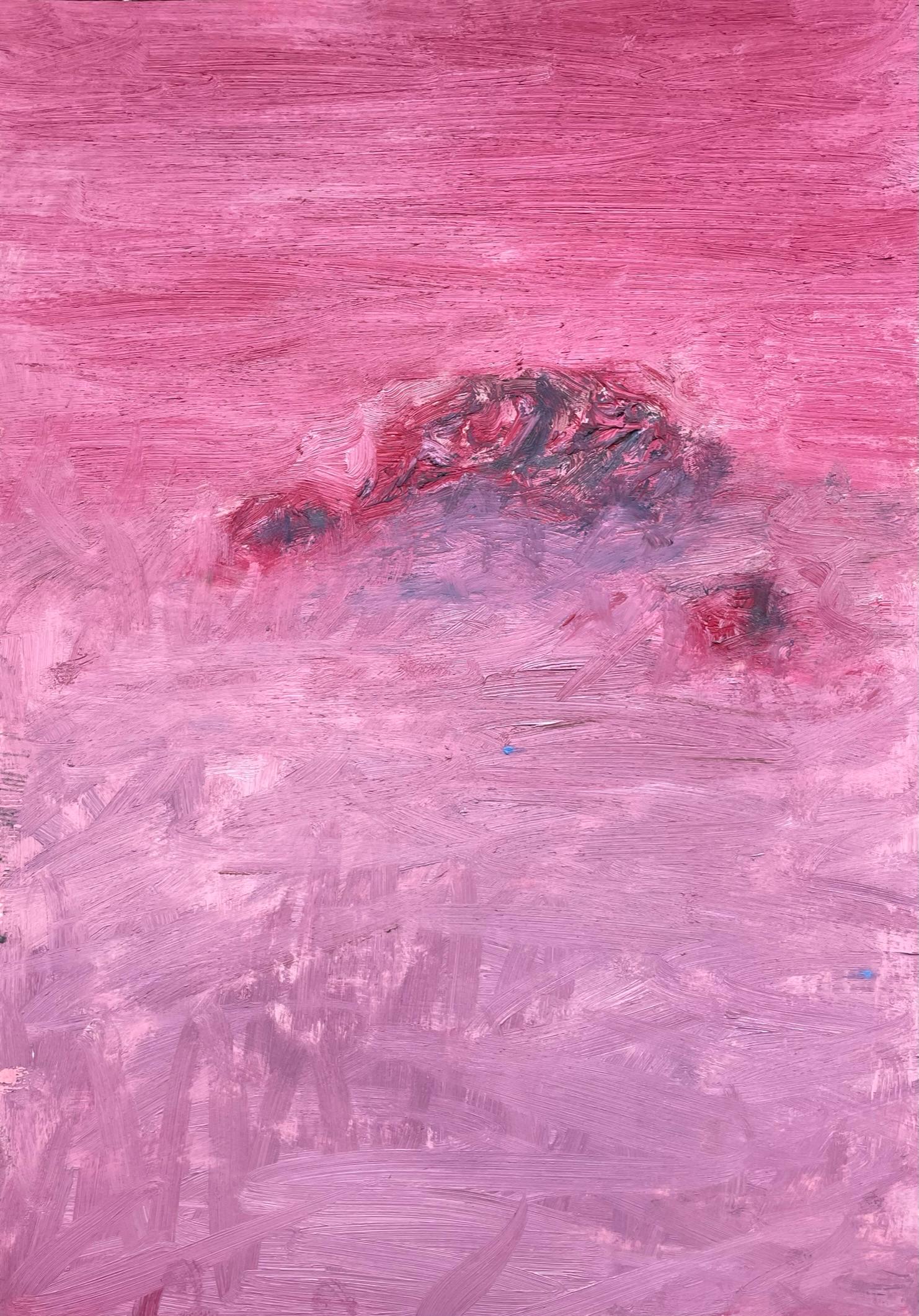 Remains (Body in the Field 10) - 21° secolo, Astratto, Rosa, Contemporaneo