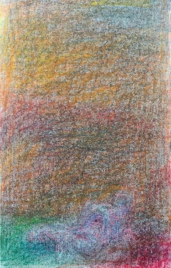 Body in the Field n°12 - Paysage, 21e siècle, crayon à cire