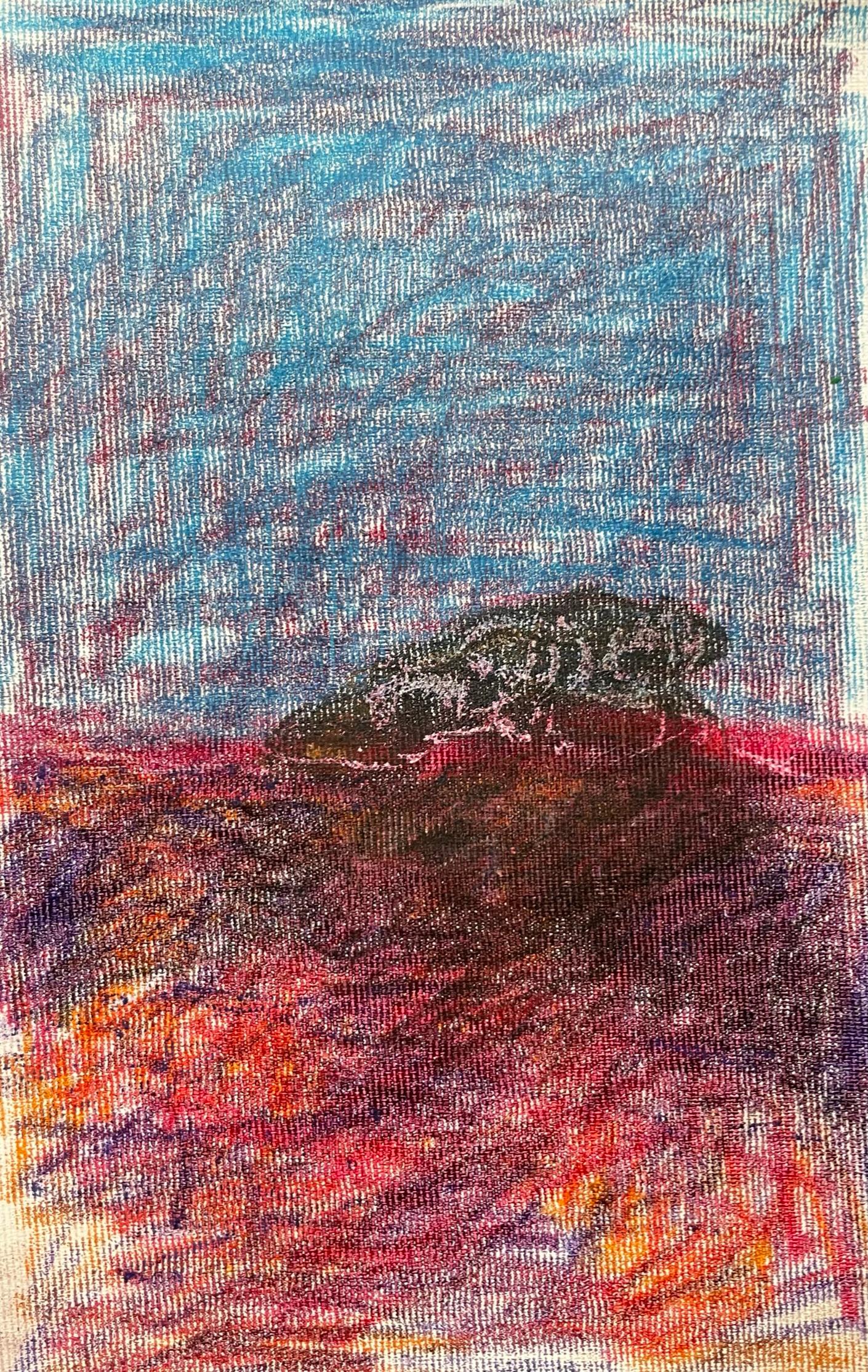 Body in the Field #15 - Contemporain, Rouge, Bleu, 21e Siècle