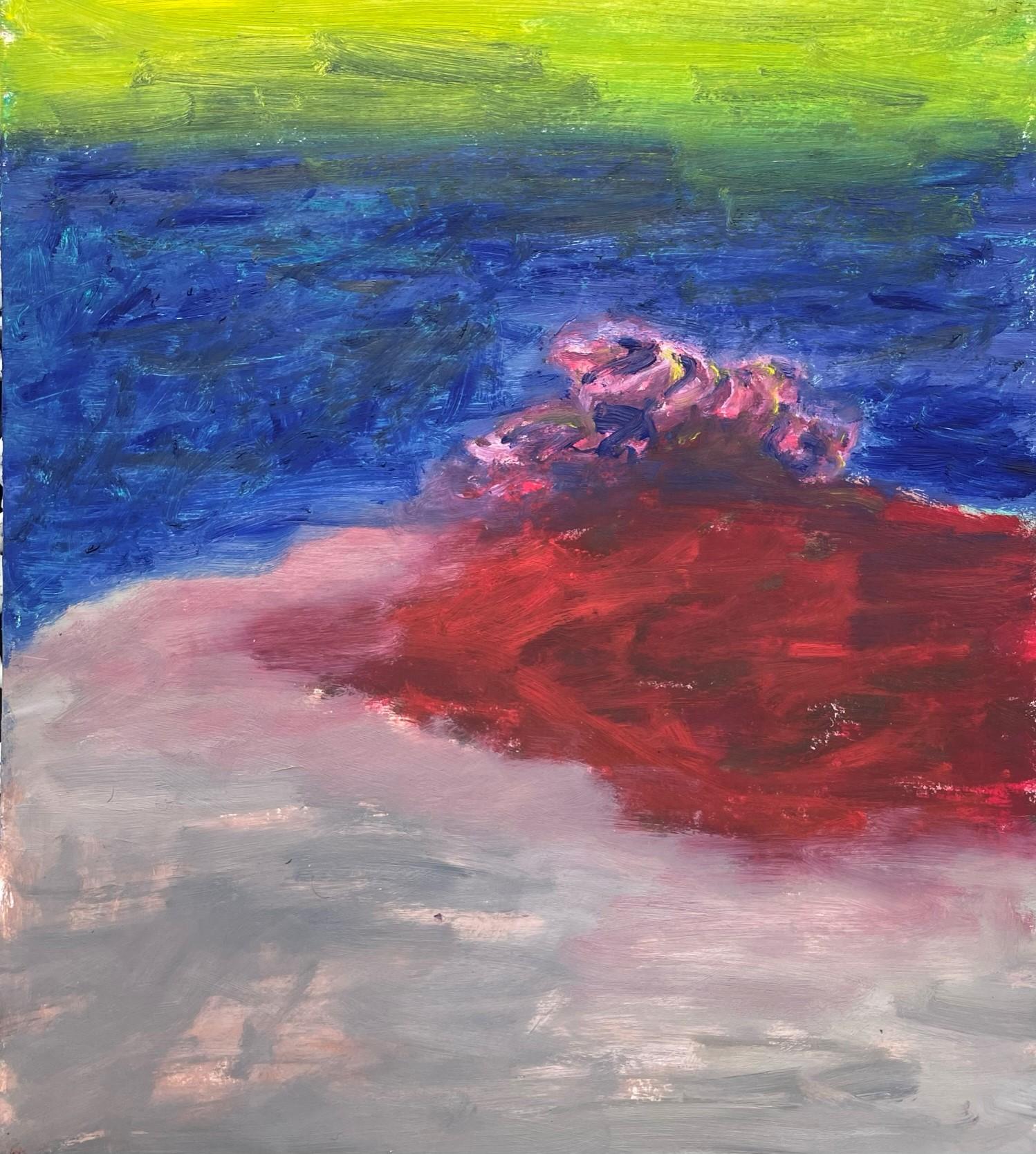 Remains (Body in the Field 6)  Zeitgenssisch, grn, blau, rot, 21. Jahrhundert (Abstrakter Expressionismus), Art, von Zsolt Berszán