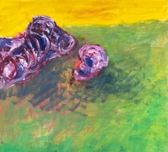 Resti (Body in the Field 14) - Contemporaneo, Verde, Giallo, Rosa, 21° secolo